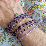 BERRY BEAUTIFUL- amethyst coin bead bracelet