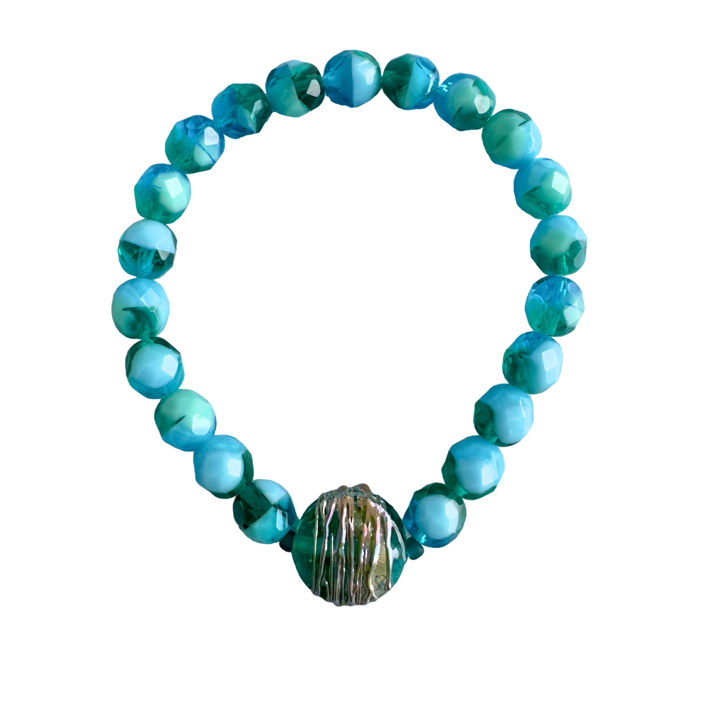 CAYMAN WATERS- aquamarine Czech glass beads