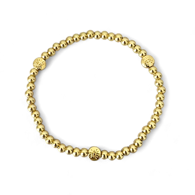 GOLDEN EYE- gold beads with evil eye