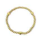 GOLDEN EYE- gold beads with evil eye