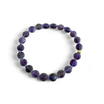 BERRY BEAUTIFUL- amethyst coin bead bracelet