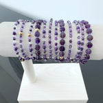 BERRY BEAUTIFUL- amethyst coin bead bracelet