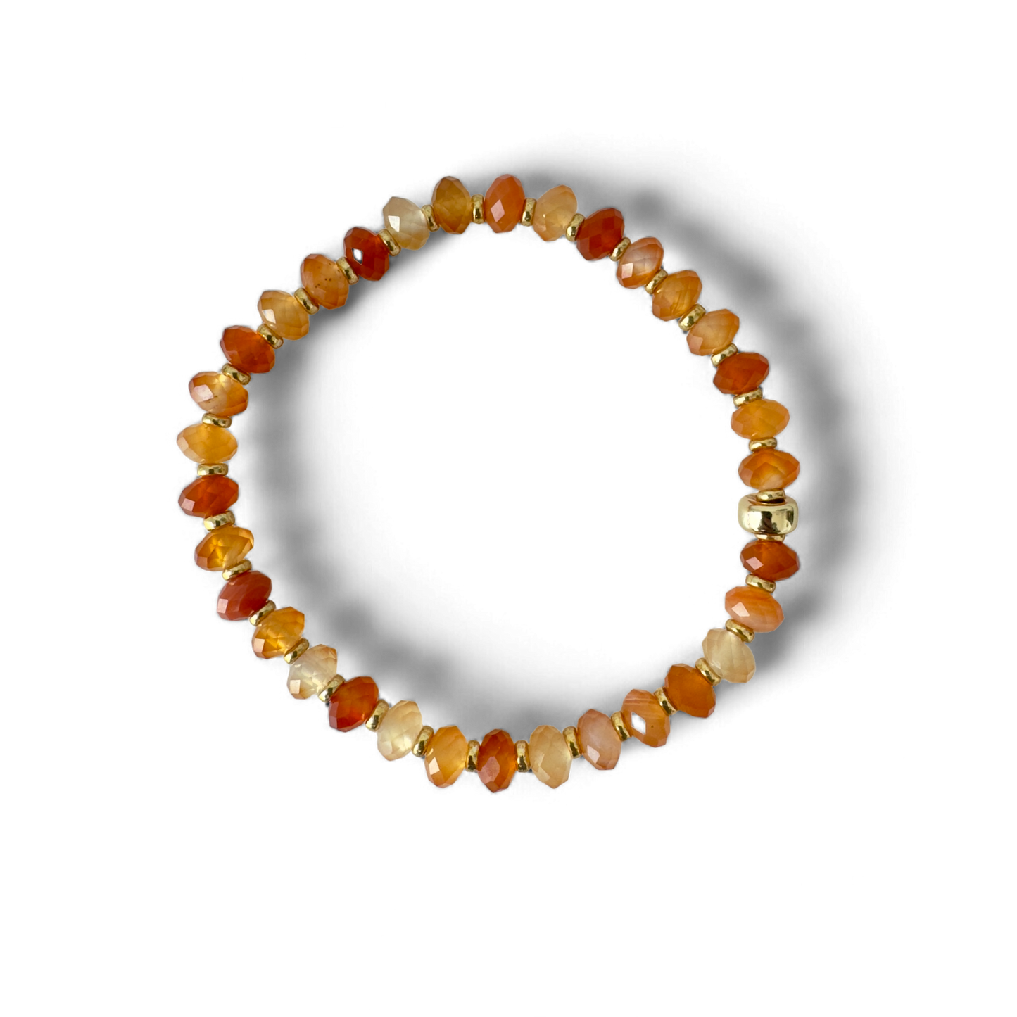 TANGERINE DREAM- carnelian rondelle bracelet