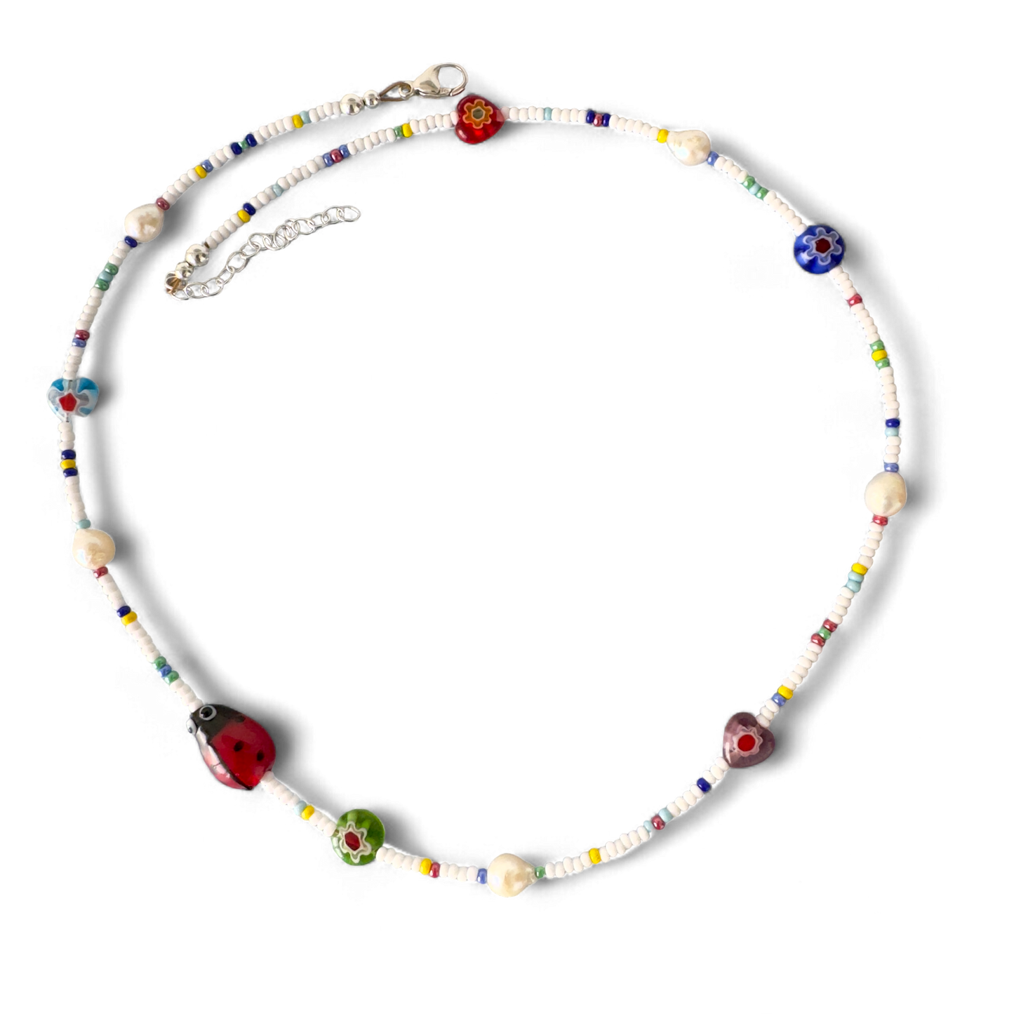 LADY LUCK- seed bead necklace