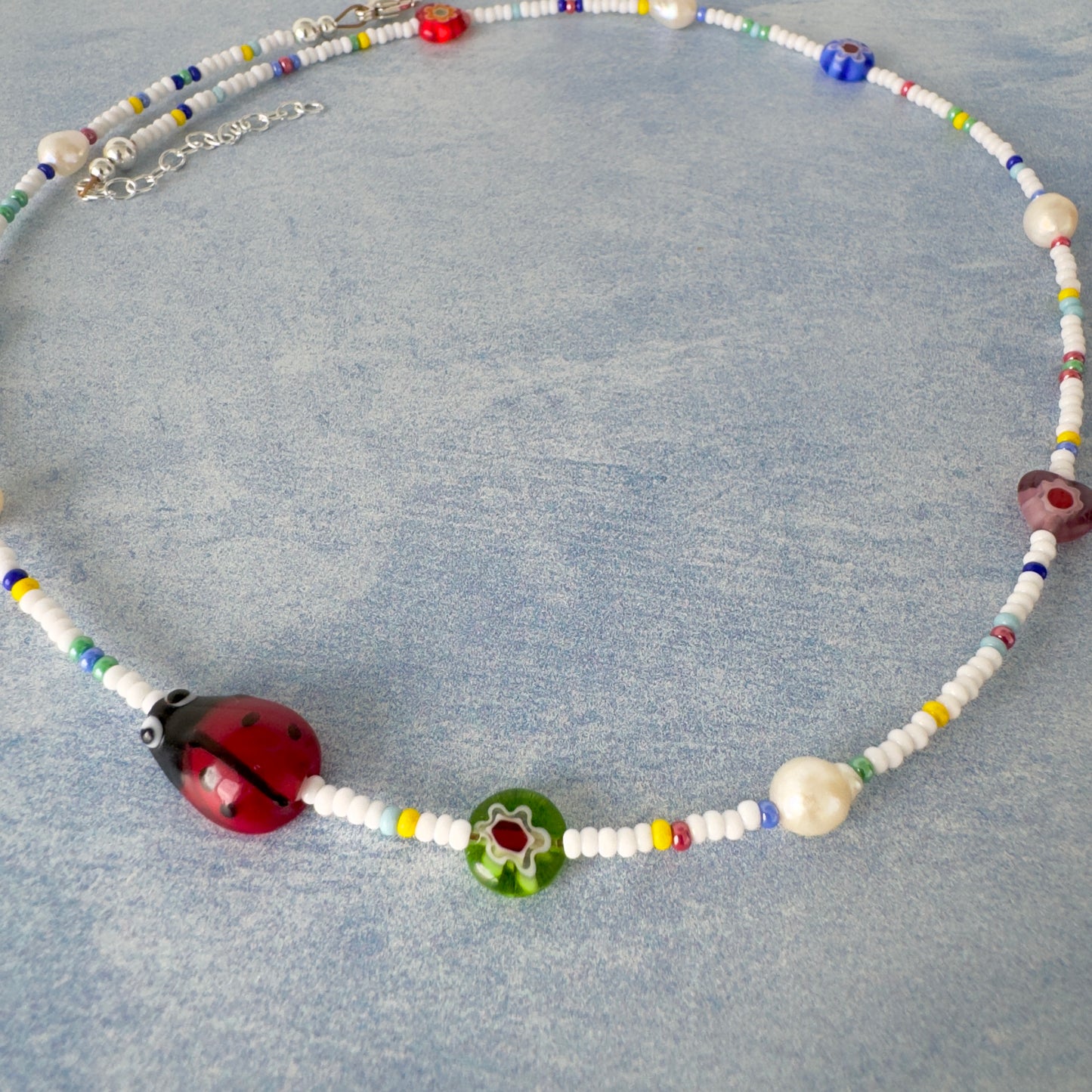 LADY LUCK- seed bead necklace