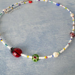 LADY LUCK- seed bead necklace