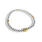 PEACE gold & silver beaded bracelet