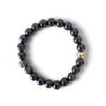 POWER BEADS- 8mm black agates