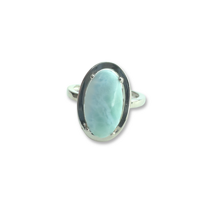 Ring: ELLA Oval Larimar Ring