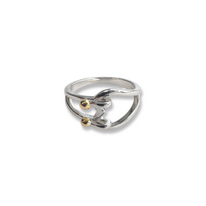 Ring: SOFIE Two-Tone Heart Wrap Ring