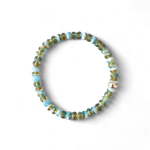 SANDY FEET- shades of blue/ green rondelle bracelet