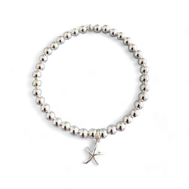 STAR POWER- Silver Beads w a Starfish