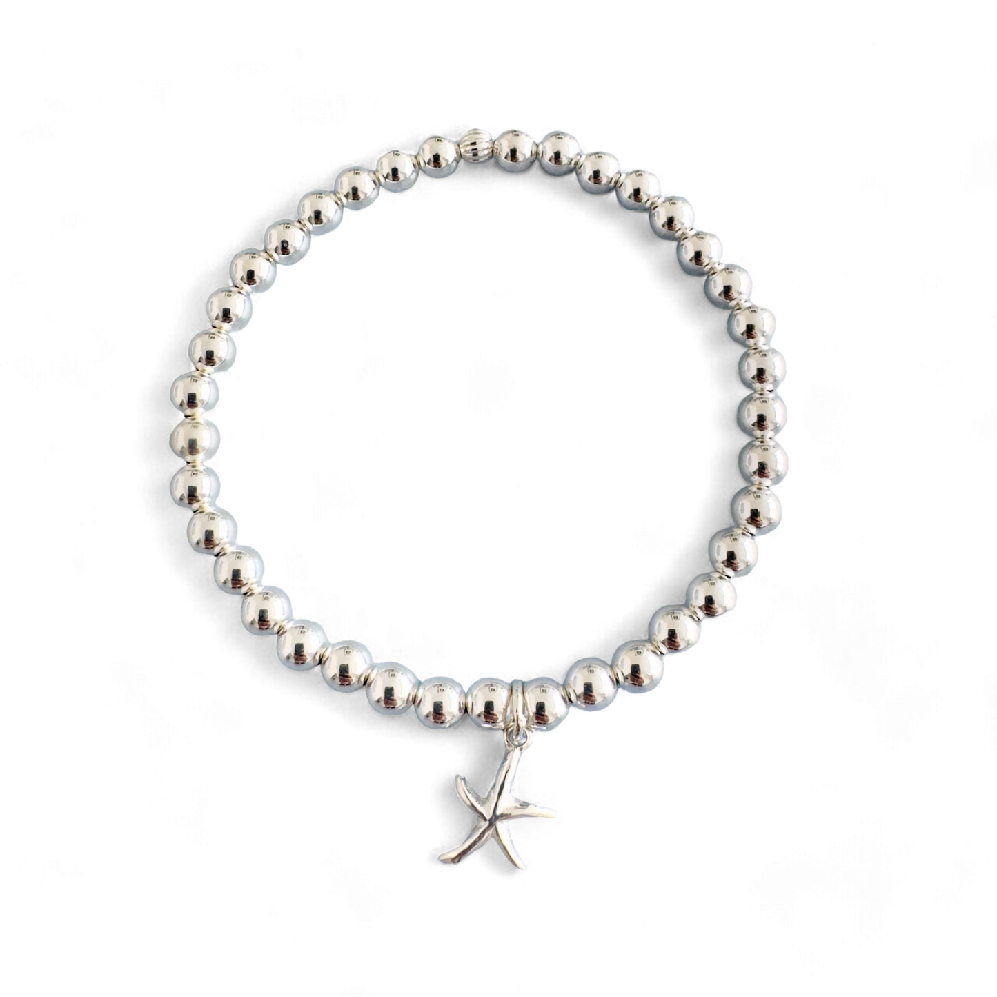 STAR POWER- Silver Beads w a Starfish