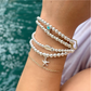 STARFISH silver beaded charm bracelet