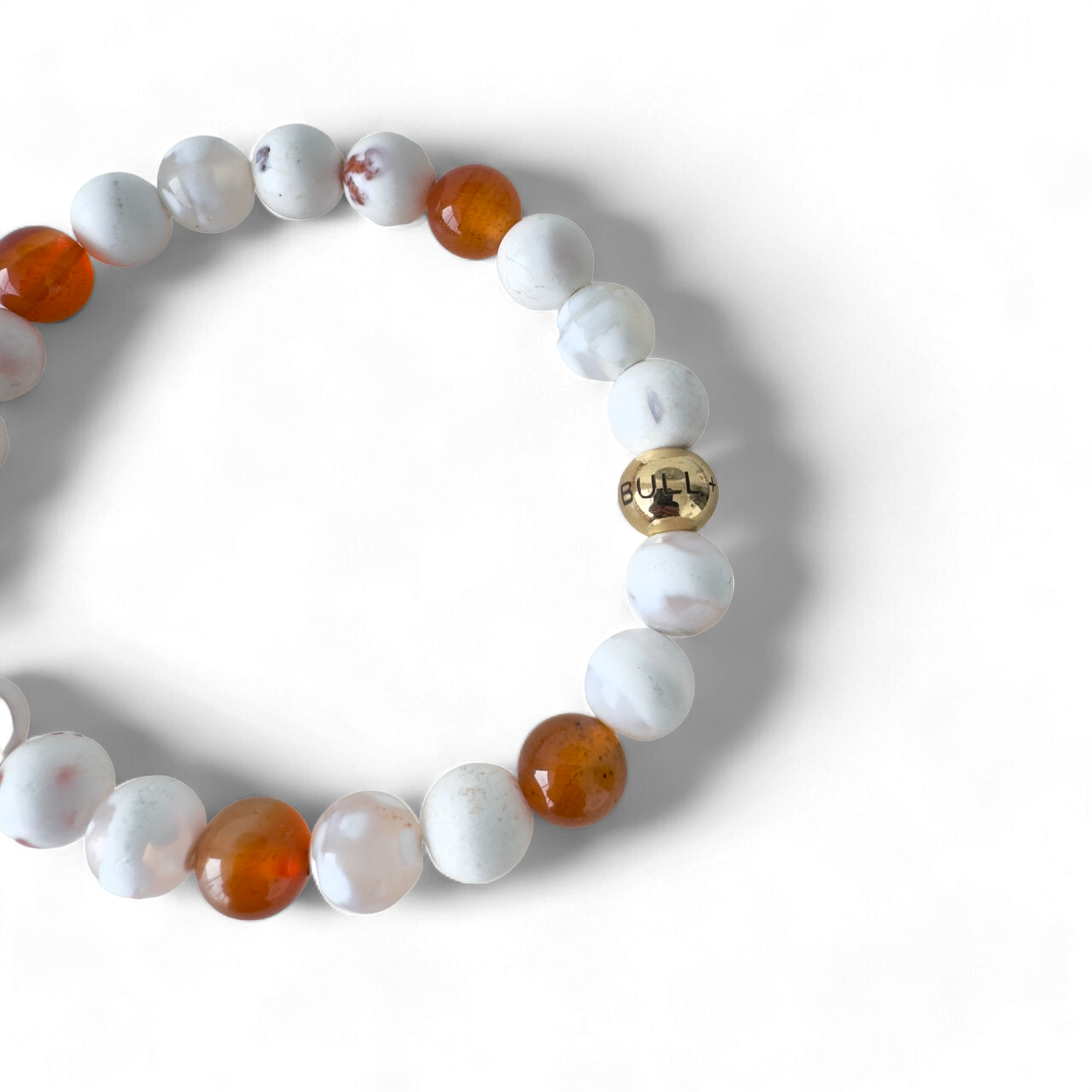 TANGERINE DREAM- carnelian & orange/ white agates