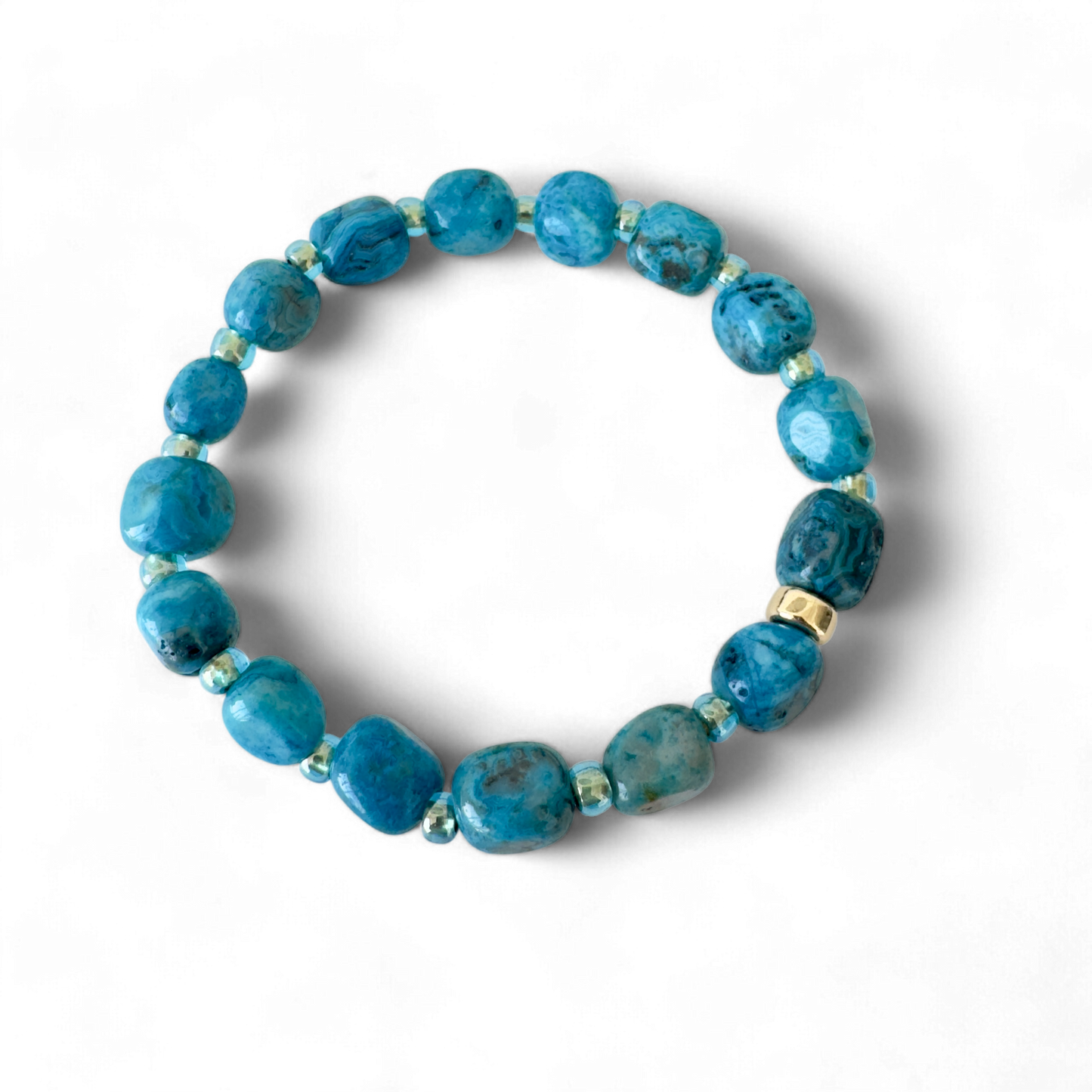 TAKE ME TO CAPRI- 8mm blue agates