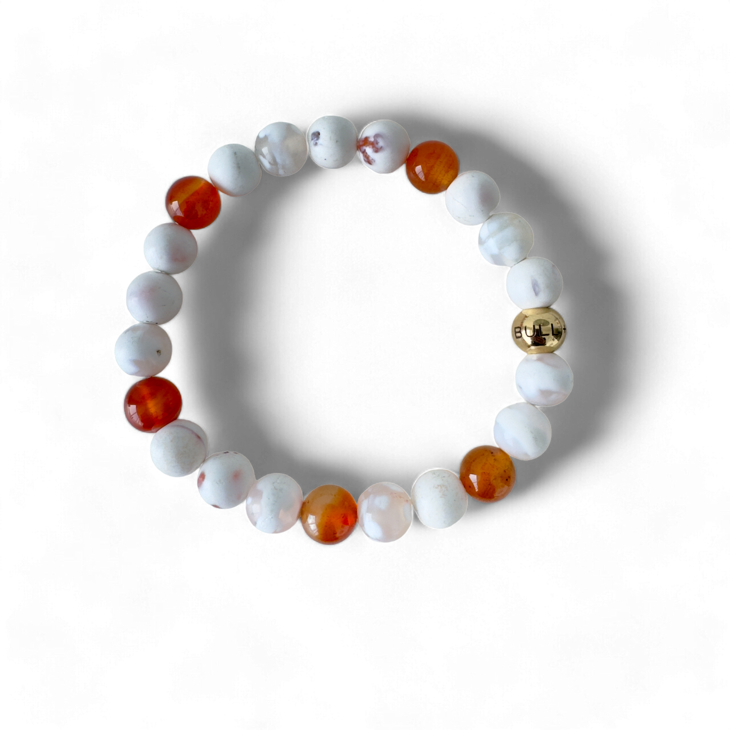 TANGERINE DREAM- carnelian & orange/ white agates