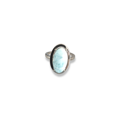 ELLA oval larimar ring