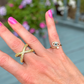 STARRY EYE gold cuff ring