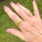 FINLEY crossover CZ ring