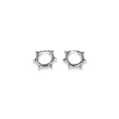 SPIKED gold hoops