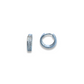 ARIA silver double row CZ huggies