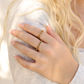 CZ BEADED stacking ring