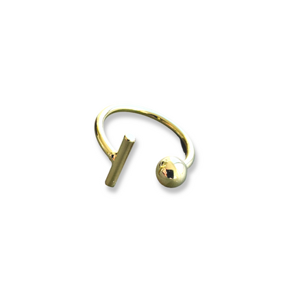 Ring: ZOE Ball +Bar Cuff Ring