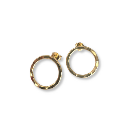 Earrings: KATRINE Hammered Circles