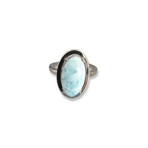Ring: ELLA Oval Larimar Ring