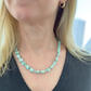 MOONSTONE coin shape necklace