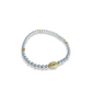 PEACE gold & silver beaded bracelet