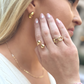DOUBLE UP gold ball cuff ring