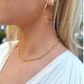 GOLD LINK paper clip necklace